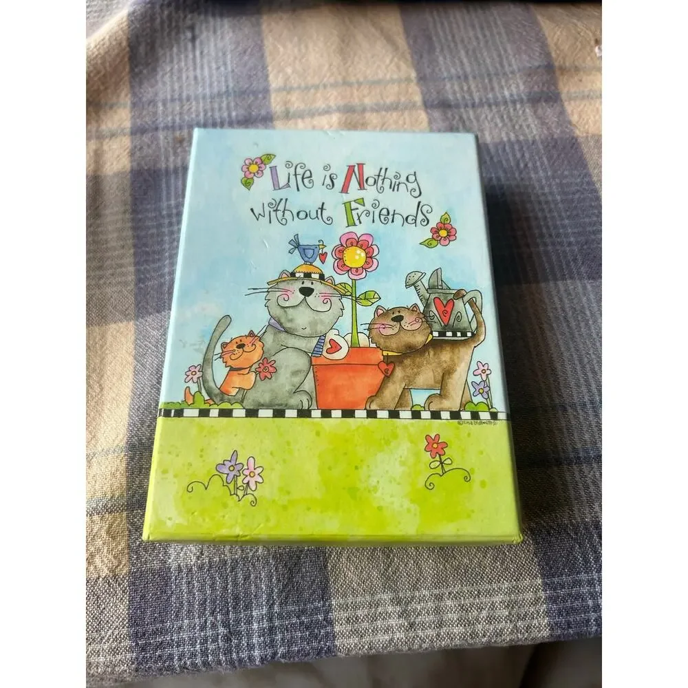 Thank you friend cat lover 13 cards artwork by patte Jensen colorful